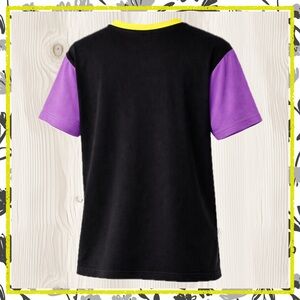Original Use Colorblock T-Shirt Large | Black Purple Neon Yellow Streetwear Tee